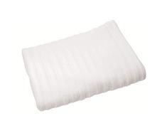 iDesign serviette de bain, grand drap de bain en coton avec un joli design rayé, serviette de toilette très douce pour la douche, la baignoire ou le sauna, blanc