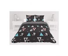 Soleil docre Triage, Parure, Housse de Couette, Polyester, Gris, 220 x 240 cm