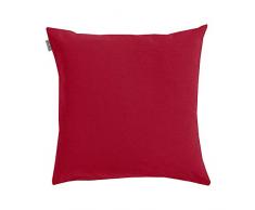 LINUM Annabell Housse de Coussin, Coton, Rouge, 50 x 50 cm