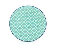 Creatable 21171, MÃ©diterranÃ© PÃ©trole, Assiette Plate 27cm Lot de 4