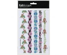 Fabscraps zooty Cuties Stickers muraux en Vinyle Jungle frontiÃ¨res