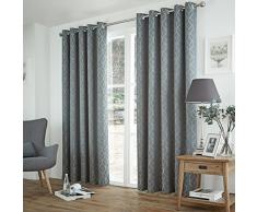 Just Contempo Rideaux occultants à Oeillets, Taupe, 117 x 229 cm, Polyester, Bleu Sarcelle, 46 x 54 inches