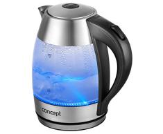 CONCEPT électroménager RK4070 Basic Bouilloire Inox/Verre 1,8 L 2200 W