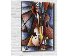 Bonamaison Peinture sur toile, multicolore, 30 x 40 cm - Conçu et fabriqué en Turquie