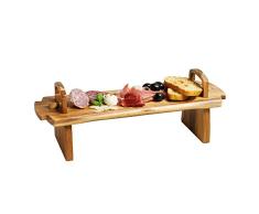 Kitchen Craft ARTSBMED Plateau de Service Master Class Artesa 37x12x13cm, Bois dacacia, Brun, 28 x 28 x 18 cm
