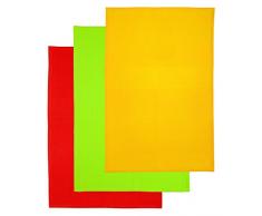 Kitchen Craft Set de 3 Torchons, Coton, Multicolore, 9x12 cm