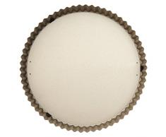 Premier Housewares à partir de zéro satiné cannelée Moule à Tarte, Acier Carbone, Champagne, 25 x 25 x 3.5 cm