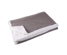 Humeur Collection/Sherpa Plaid tissÃ©, 130Â x 180Â cm, Polyester, Pebble, Single
