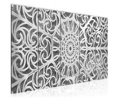 Tableau decoration murale Mandala 150 x 60 cm - XXL Impression sur Toile Salon Appartment 5 Parties - prêt à accrocher - 109656c