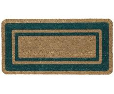 Floormad Paillasson en Fibre de Coco et Vinyle 40x80 Vert