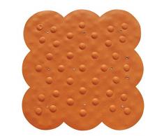 MSV Tapis Caoutchouc de Douche Orange 54x54, Carbonate de Calcium