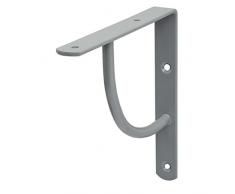 DuraSec Aline Angle Mini Swing Étagère bretelles Angle bretelles – 14,5 x 14,5 cm – Argent