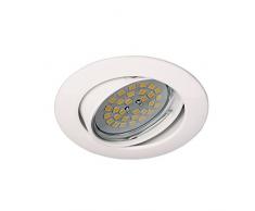 Wonderlamp Basic W-E000016 - Spot encastrable rond blanc, il inclut douille GU10, diamètre 8,5 x 1,5 cm, blanc