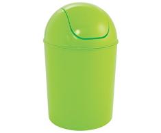 GELCO Design 710564 Poubelle A Bascule 5L, Plastique, Greenery, 17 x 17 x 32 cm