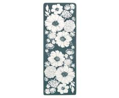 Vallila Interior Runo Tapis de Salon Motif Floral Bleu pÃ©trole 230 x 80 cm