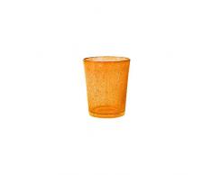 H & H 7215404 Lot de 9 verres Verre Jade Soda cL46 Orange foncé et Table