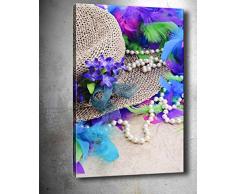 Bonamaison Peinture sur toile, multicolore, 70 x 100 cm - Conçu et fabriqué en Turquie