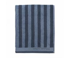 Marc OPolo Classic Stripe Serviette Bain, Eponge Coton tissÃ© Teint (550 GR/mÂ²), Marine/Smoke Blue, 60 cm x 110 cm