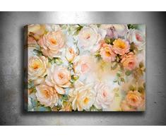 Bonamaison Peinture sur toile, multicolore, 70 x 100 cm - Conçu et fabriqué en Turquie