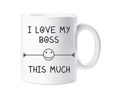 Mug humoristique avec inscription Â« I Love My Boss This Much Â»