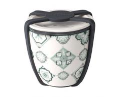 like. by Villeroy & Boch To Go Jade Bol S, 4 piÃ¨ces, Porcelaine Premium/Silicone, Vert/Gris