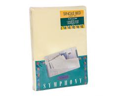 Regency Royal Drap 50Â % coton/50Â % Polyester Lit Simple, Citron, Simple