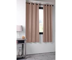 LOVELY CASA Notte Rideau OCCULTANT 135X180 CM, Polyester, Poudre