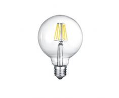 TRIO, Ampoules, Globe 1xE27, max.6,0 W Corps: Verre, Transparent claire Ã:12,5cm, H:17,3cm IPX0,Réglable avec interrupteur