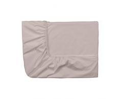 Essix - Drap Housse Triumph Line Satin de coton Cendre 120 x 190 cm