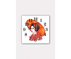 Bonamaison Horloge Murale en MDF, Multicolore, 30 x 30 cm