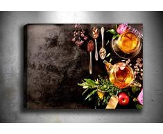 Bonamaison Peinture sur toile, multicolore, 50 x 70 cm - Conçu et fabriqué en Turquie