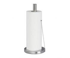Relaxdays 10024303, argent Support acier inoxydable, Design porte-sopalin sur pieds, cuisine, HxD: 33 x 15 x 5,5 cm
