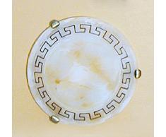 onli grecque plafonnier e27, 22Â W, ivoire, 30Â x 30Â cm