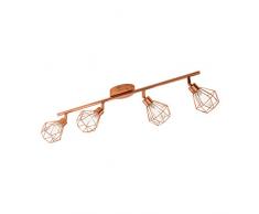 Eglo Lampe Plafonnier 4 lampes cuivre