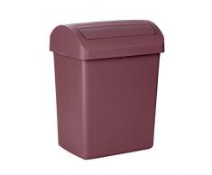 TATAY 1101802 Optimist Poubelle Swing 20 L Plastique Aubergine 30 x 23,5 x 42 cm
