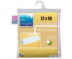 Nuit des Vosges 2072815 Aubin sous-Taie Ouverte Ãlastiquée de Traversin Absorbante Molleton/Coton Blanc 75 x 90 cm