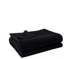 zoeppritz since 1828 Plaid en Polyester Viscose, 980 Black, 110x150cm