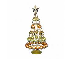 Festive Productions Figurine de Table (30 cm) de en mÃ©tal Cloches Motif traÃ®neau DorÃ©