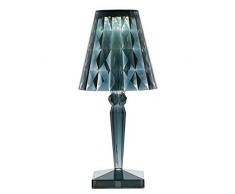Kartell Big Battery Lampe de chevet, Plastique, bleu clair, 37,3 x 17 cm