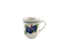 Villeroy & Boch French Garden Modern Fruits Mug Jumbo Prune, 480 ml, Porcelaine Premium, Blanc/Multicolore