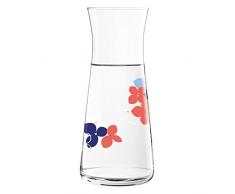 RITZENHOFF Daisy Carafe en Verre, Verre, Gris/Bleu/Rouge, 9.8 x 9.8 x 22 cm