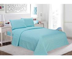 Kensie Kateli Lot de 4 draps, Ardoise, Queen Size