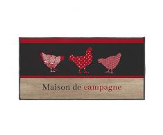 douceur dinterieur Maison DE Campagne Tapis Deco Rectangle, Multicolore, 57 x 115 CM