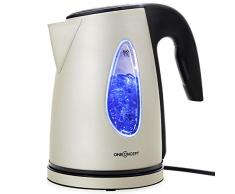 oneConcept SS17 Bouilloire design sans fil - Conception Cool Touch et effet lumineux - ThÃ©iÃ¨re (2200W, 1,7L) Structure acier inox - crÃ¨me