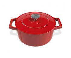 CYRIL LIGNAC 148-007 - Cocotte Ronde - En Fonte - Compatible à tous Feux dont l Induction - Passe au Four - 4,2 Litres - 24 cm - Rouge