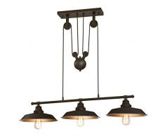 Westinghouse Lighting 6332540 Luminaire Suspendu Ã Poulies dIntÃ©rieur Ã Trois Lampes, Verre, Bronze huilÃ©