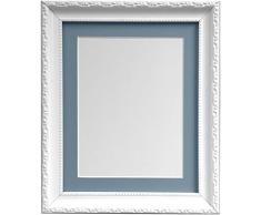 FRAMES BY POST Cadre Photo Style Shabby Chic, Plastique, Blanc, 10 x 10 Image Size 8 x 8 inches