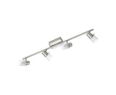 Eglo Lampe Spot LED Orvieto 1/4Â Nickel mat/satinÃ©/transparent 93704Â E