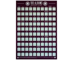 Gift Republic 100 Albums â Raye Seau Liste Poster, Rouge