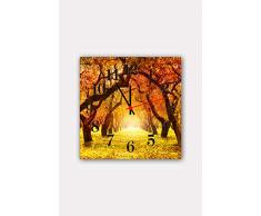 Bonamaison Horloge Murale en MDF, Multicolore, 30 x 30 cm
